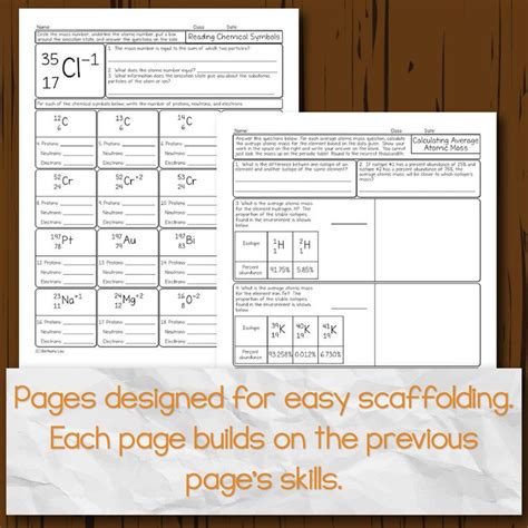 The average atomic mass of the element takes the variations of the number of neutrons into account, and tells you the average mass per atom in a typical sample of that element. Calculating Average atomic Mass Worksheet Chemistry Unit 3 ...