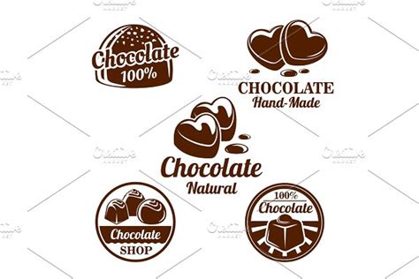 Chocolate Bar And Candy Icon Set For Food Design Pre Designed