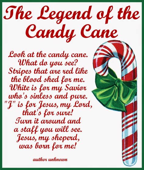 Printable Candy Cane Legend Poem Candy Cane Legend Candy Cane Cards