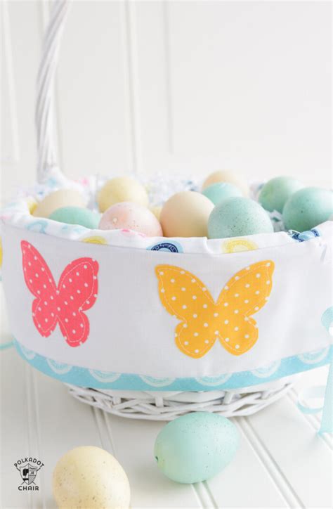 How To Make A Basket Liner For An Easter Basket Polka Dot Chair