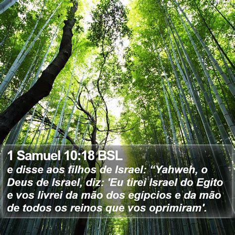 1 Samuel 1018 Bsl E Disse Aos Filhos De Israel Yahweh O Deus