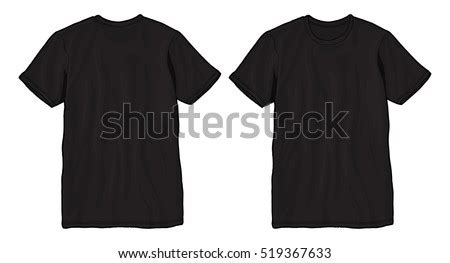 Black Blank T Shirt Template Vector
