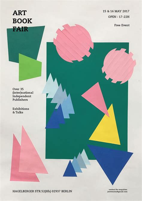 Art Book Fair Poster Jeewon Cha 2017 북아트 그래픽 디자인 영감 예술 디자인
