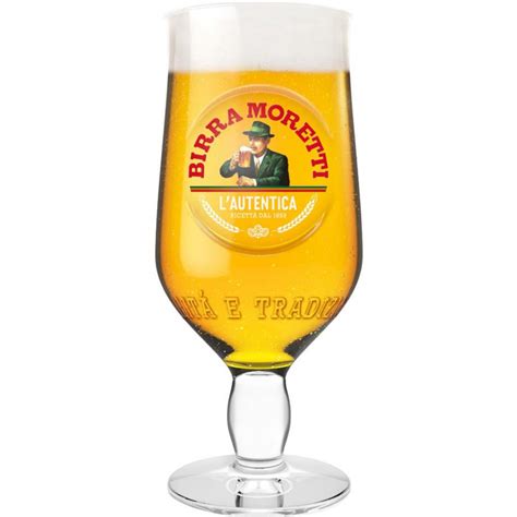 Beer Chalice - Birra Moretti - 20oz (56cl) CE - Nucleated - Avica UK Ltd