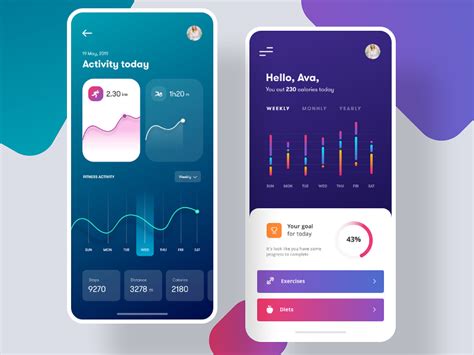 Fitness Tracker App Ui By Ahmed Manna For Unopie Design On Dribbble