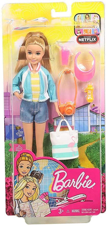 Barbie Travel Stacie Doll Blonde With 5 Accessories