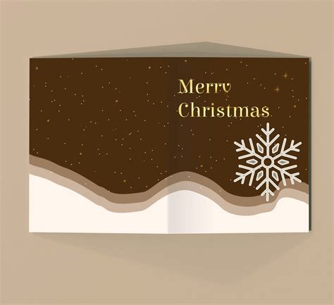 Snowflake Christmas Card Printable Etsy