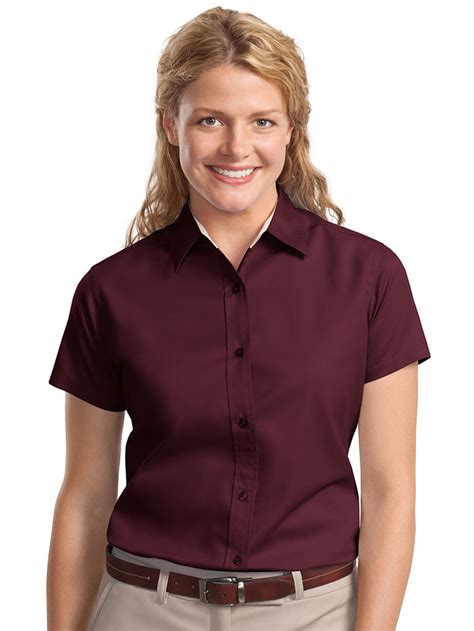 Port Authority Port Authority Women S Short Sleeve Open Collar Shirt