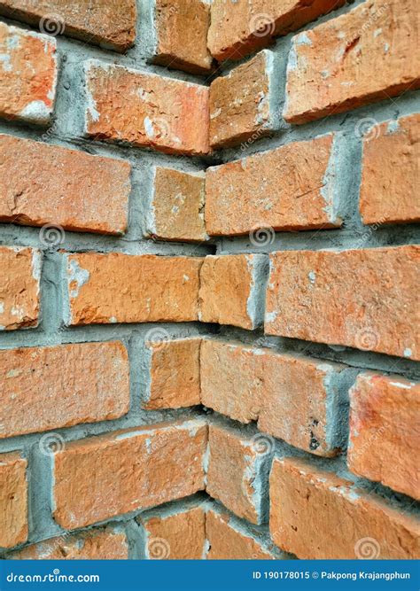 The Corners Of The Brick Walls Interlocking Brick Wall Stock Image