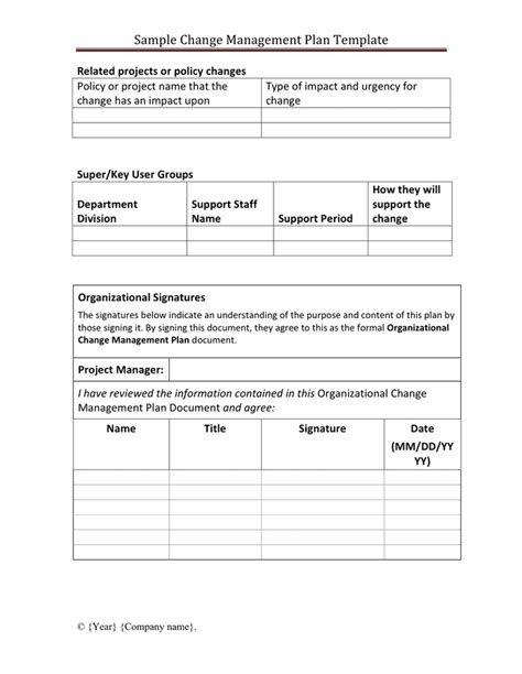 Sample Change Management Plan Template In Word And Pdf Formats Page 2