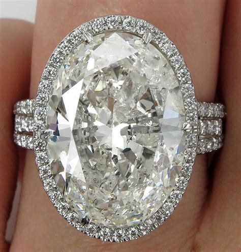 Huge Estate Vintage 1003ct Classic Oval Cut Diamond Halo Egl Usa