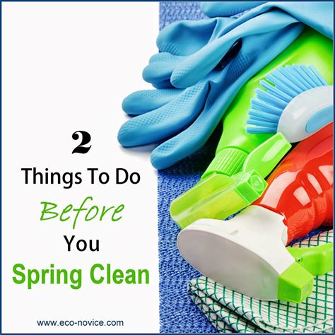Two Things To Do Before You Spring Clean ~ Eco Novice