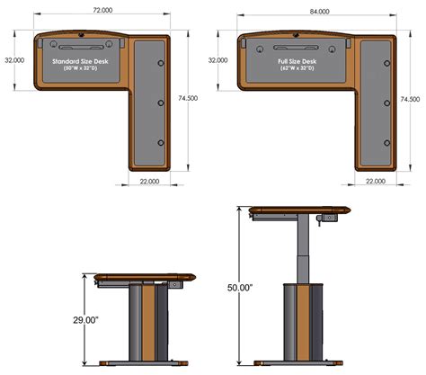 Wellston Executive Sit Stand Desk L Shaped Standard Size Caretta