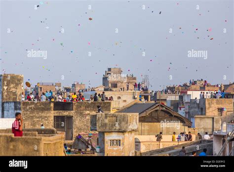 Kite Festival Or Uttarayan In Ahmedabad Gujarat India Stock Photo Alamy
