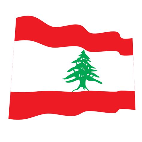 Waving Flag Of Lebanon Free Svg