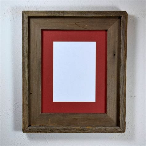 Rustic 8x10 Wood Photo Frame With 5x7 Or 8x6 Mat Reclaimed Wood