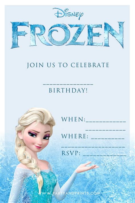 Frozen Birthday Party Invites Birthday Party