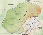 Free State map - South Africa