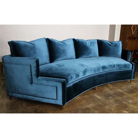 Pierre Curved Velvet Sofa Chairish