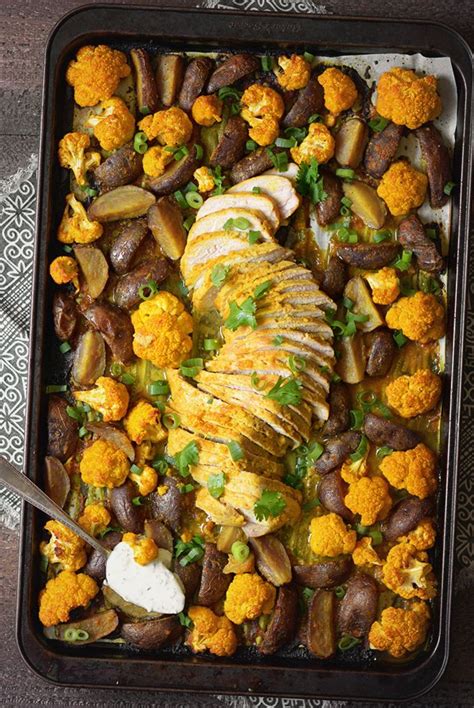 Place pork in center of baking sheet; Curried Sheet Pan Pork Tenderloin with Potatoes and ...