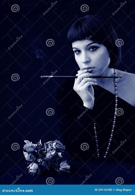 Woman With Cigarette Holder Stock Photo Image Of Holder 2530 29116700