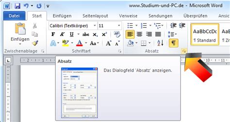 Lineal in word 2007 oder 2010 einblenden. Tabulator in Word 2010