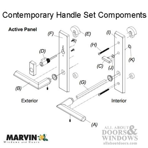 Marvin Contemporary Handle Active Ultimate Hinged French Door Pvd Oil