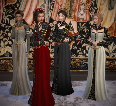 Medieval Tudor Renaissance Sims 4 Cc Finds Sims 4 Sims 4 Dresses