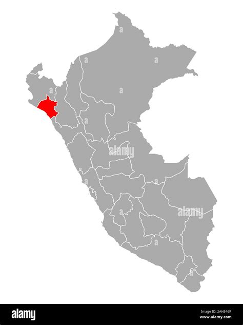 Mapa De Lambayeque En Perú Fotografía De Stock Alamy