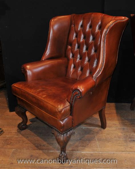 Leather chesterfield leather loveseat chesterfield chair leather chairs victorian sofa office waiting room chairs chair leg floor protectors comfortable living room chairs blue dining room chairs. Pair Antique English Wingback Chesterfield Arm Chairs ...