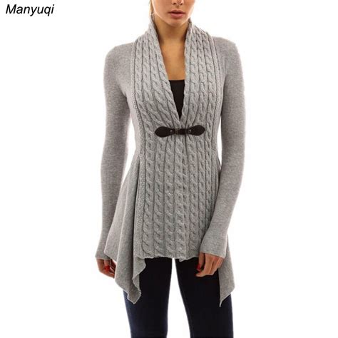 Buy Autumn Winter Female Cardigan Knitted Sweater Coat