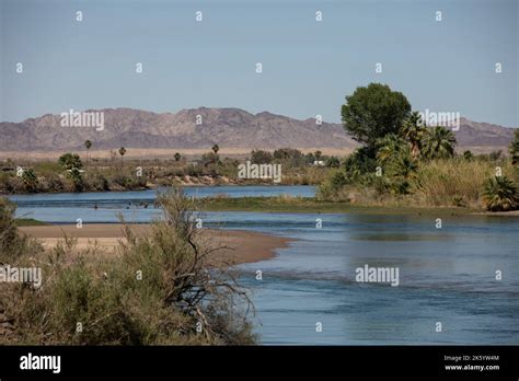 A Drought Stricken Colorado River Flows Between California And Arizona