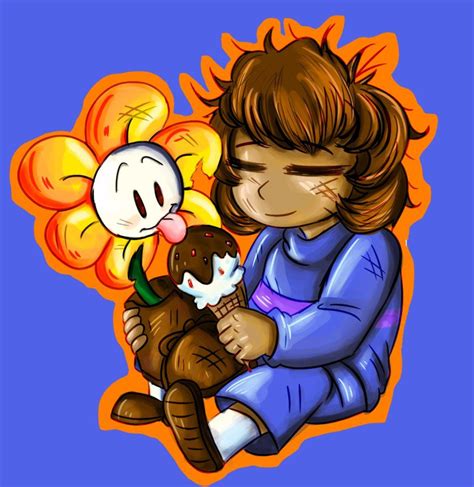 Underfell Flowey And Frisk Undertale Fanart Undertale Frisk