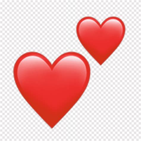 Two Red Hearts Illustration Heart Emoji Symbol Love Emoticon Heart Color Sticker Png Pngegg