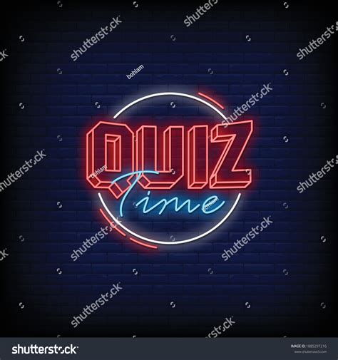 Quiz Time Neon Signs Style Text Stock Vector Royalty Free 1885297216