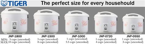Tiger Jnp S U Hu Cup Uncooked Rice Cooker And Warmer
