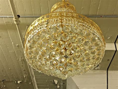 Elegant 23 Tall Genuine Crystal Ball Chandelier 12 Lights