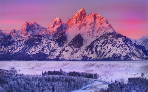 Purple Winter Mountains Wallpapers Wallpaper Cave