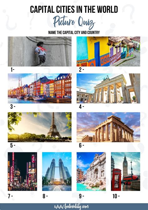 The Best Capital Cities Of The World Quiz 70 Trivia Qanda Beeloved City