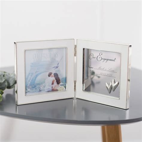 Personalised Hinged Engagement Photo Frame The T Experience