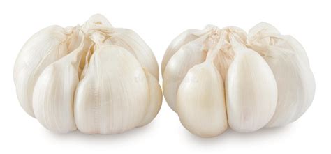 Two Garlic Bulbs And Garlic Cloves On White Background Stock Image