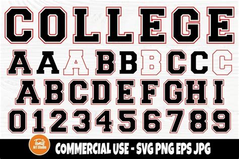 Varsity Font Svg College Font Svg Varsity Alphabet Svg