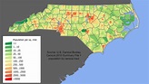 North Carolina Population Density Map [700x400] : r/MapPorn