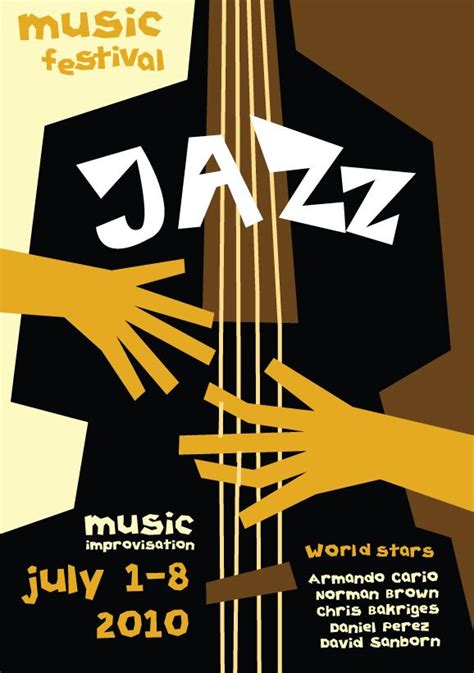 Music Posters Devoted To Jazz Music Festival Poster Music Poster