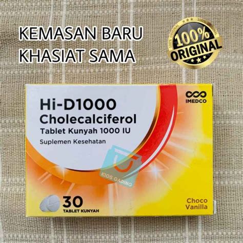 Promo Hi D 1000 Iu Cholecalciferol Vitamin D3 Box Isi 30 Tablet