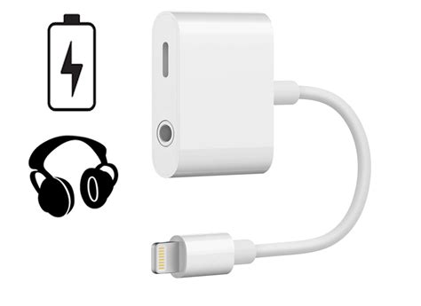 Sign Lightning To 35mm Adapter For Sound And Charging 12w 10cm White