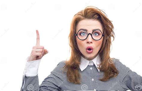 Close Up Funny Woman Stock Image Image Of Female Nerdy 51062337
