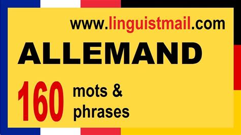 Apprendre Lallemand 160 Mots Et Phrases Youtube