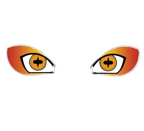 Naruto Shippuden Sage Mode Eye Set Vinyl Sticker Ag Design