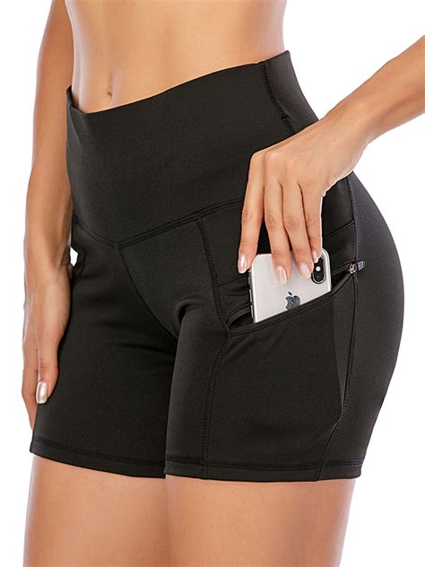 Dodoing Dodoing Tummy Control Yoga Shorts With Pockets For Women